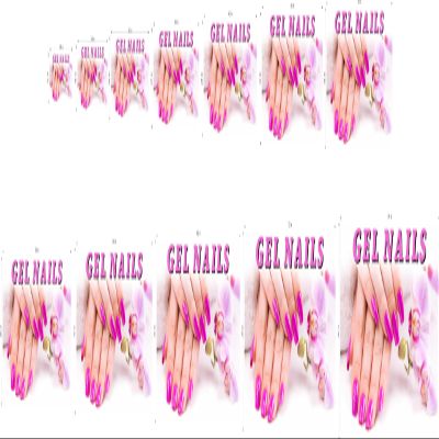 Gel IX Nail Salon Services Sign Nails Advertising Marketing Dcor Horizontal (Photo-Realistic Paper Poster Matte Non-Laminated [Indoors], 42W x 28H)