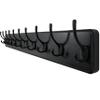 WEBI Coat Rack Wall Mount,38 9/16" Long,10 Hooks,Coat Hooks Wall Mounted Large Coat Hanger Wall Hooks for Hanging Coats,Clothes,Jacket,Hats,Entryway,Black view 1