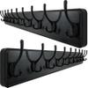 WEBI Coat Rack Wall Mount,10 Hooks,38 9/16" Long Coat Hooks Wall Mounted,16" Hole to Hole,Large Wood Coat Hanger Wall,Hook Rack for Hanging Coats,Jacket,Clothes,Hats,Black,2 Packs view 1