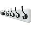 WEBI Coat Rack Wall Mount,38 9/16" Long,10 Hooks,Coat Hooks Wall Mounted Large Coat Hanger Wall Hooks for Hanging Coats,Clothes,Jacket,Hats,Entryway,Black/White view 1