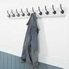 WEBI Coat Rack Wall Mount,38 9/16" Long,10 Hooks,Coat Hooks Wall Mounted Large Coat Hanger Wall Hooks for Hanging Coats,Clothes,Jacket,Hats,Entryway,Black/White view 2