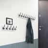 WEBI Coat Rack Wall Mount,38 9/16" Long,10 Hooks,Coat Hooks Wall Mounted Large Coat Hanger Wall Hooks for Hanging Coats,Clothes,Jacket,Hats,Entryway,Black/White view 3