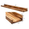 AZSKY 48 Inches Long Wood Photo Picture Ledge Shelf with Lip Floating Shelves for Nursery Books Set of 2 Rustic Wall Shelf for Kids Bedroom Office Bathroom Living Room Frames view 3