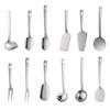 Stainless Steel Kitchen Utensil Set, BuyGo 12-Piece Silver Cooking Utensils with Integrated Hanging Loop, Mirror Polish and Dishwasher Safe view 1