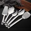 Stainless Steel Kitchen Utensil Set, BuyGo 12-Piece Silver Cooking Utensils with Integrated Hanging Loop, Mirror Polish and Dishwasher Safe view 3