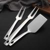 Stainless Steel Kitchen Utensil Set, BuyGo 12-Piece Silver Cooking Utensils with Integrated Hanging Loop, Mirror Polish and Dishwasher Safe view 4