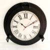 11.5" Antique Marine Black Ship Porthole Clock Nautical Wall Clock Home Decor view 2