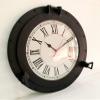 11.5" Antique Marine Black Ship Porthole Clock Nautical Wall Clock Home Decor view 3