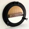 11.5" Mirror Porthole Black Powder Coated Finish Wall Hanging Nautical Home Decorative view 1