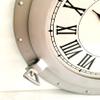 Antique Marine 20" Brass Ship Silver Porthole Clock Nautical Wall Clock Home Decor view 4