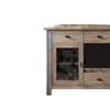 Benjara Transitional Server with Mesh Metal Doors and Stemware Storage view 4