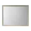 Benjara Rectangular Wood Encased Dresser Top Mirror, Silver view 1