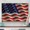 Renditions Gallery Canvas Nationalistic Wall Art Home Paintings & Prints Artwork Waving American Flag Modern Patriotic Canvas Pride Decorations for Bedroom Office Kitchen - 24"x32" LT25 view 3