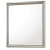Benjara Square Molded Wooden Frame Dresser Mirror- Antique Silver view 1