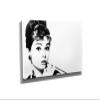 Audrey Hepburn Black And White Canvas Wall Art Print - Various Sizes (18in x 12in Gallery Wrapped) view 1
