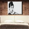 Audrey Hepburn Black And White Canvas Wall Art Print - Various Sizes (18in x 12in Gallery Wrapped) view 2