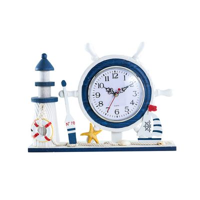 BESPORTBLE Lighthouse Design Decor Room Clock Artistic Adornment Photo Frame Ocean Style Ornament for Shop Store Home