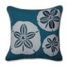 Pillow Perfect Outdoor/Indoor Sassy Sand Dollars Throw Pillow, 16.5" x 16.5", Green view 1