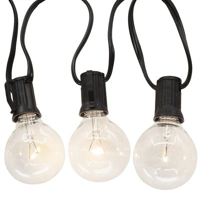 Kurt S. Adler UL 10-Light G40 Warm White LED Clear Glass Light Set