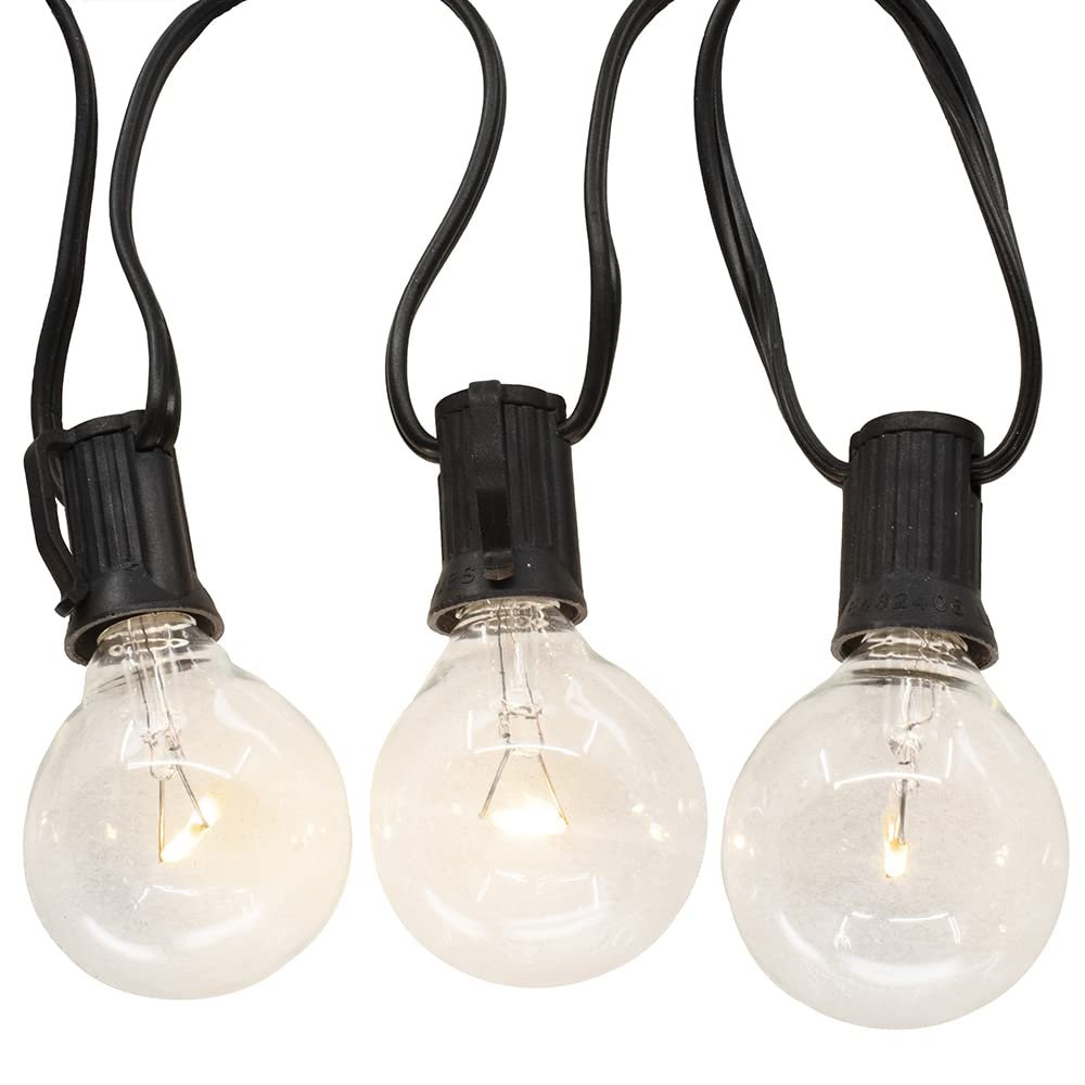 Kurt S. Adler UL 10-Light G40 Warm White LED Clear Glass Light Set