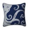 Pillow Perfect Outdoor/Indoor Throw Pillow, Large - 18.5" x 18.5", Blue Ollie Octopus view 1