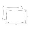 Pillow Perfect Stripe Indoor/Outdoor Accent Throw Pillow, Plush Fill, Weather, and Fade Resistant, Large Lumbar - 16.5" x 24.5", Blue/Green St. Lucia, 2 Count view 4