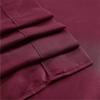 3 Piece Modern Cool Breathable Luxury Sheet, Beautiful Elegant Design 2200 Thread Count Solid Burg Red Egyptian Cotton Sheets, Deep Pocket Fading Wrinkle Shrink Resistant Silky Soft Bed Sheets Twin view 3