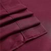 4 Piece Modern Cool Breathable Luxury Sheet, Beautiful Elegant Design 2200 Thread Count Solid Burg Red Egyptian Cotton Sheets, Deep Pocket Fading Wrinkle Shrink Resistant Silky Soft Bed Sheets Queen view 3