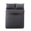 3 Piece Modern Cool Breathable Luxury Sheet, Beautiful Elegant Design 2200 Thread Count Solid Dark Grey Egyptian Cotton Sheets, Deep Pocket Fading Wrinkle Shrink Resistant Silky Soft Bed Sheets Twin view 3