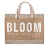 Creative Brands Womens Totes - Waterproof Burlap Mini Farmers Market Shopping, Travel or Gift Tote Bag Purse by Faithworks, 12.5 x 9.5-Inch, Bloom Where You're Planted view 1