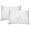 All American Collection Soft Home Bedroom Premium Hotel Quality 2pc Pillow Shredded Memory Foam for Sleeping (Queen, White) view 1