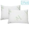 All American Collection Soft Home Bedroom Premium Hotel Quality 2pc Pillow Shredded Memory Foam for Sleeping (Queen, White) view 4