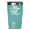 Accountant Mug Tumbler for Mom Graduation Gift for CPA Appreciation Gift for Coworker My Level of Sarcasm Funny Tea Cup view 1