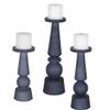 AR Lighting Cassiopeia Blue Glass Candleholders, S/3 view 1