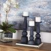 AR Lighting Cassiopeia Blue Glass Candleholders, S/3 view 2