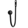 DSstyles 1Pair Hanging Hook,U Shape Hanging Hook with Round Head for Wall Curtain Rods Accessoires Black view 1