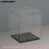 LANSCOERY Acrylic Display Case, 4.7 x 4.7 x 4.7 in Clear Display Box with 2mm Panels, Black Base, LED String Light Accessory for Small Collectibles and Mini Figures view 4