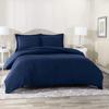 1500 Thread Count Egyptian Cotton Ultra Soft & Durable 1-PC Duvet Cover (with Zipper Closure & Use Corner Ties) Solid (Super King, Navy Blue) view 1