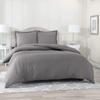 1500 Thread Count Egyptian Cotton Ultra Soft & Durable 1-PC Duvet Cover (with Zipper Closure & Use Corner Ties) Solid (Super King, Grey) view 1
