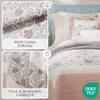 Madison Park 100% Cotton Quilt Set Floral Print, Double Sided Stitching, All Season, Lightweight Coverlet Shabby Chic Bedding Layer, Matching Shams, Full/Queen, Blush 6 Piece view 3