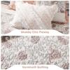 Madison Park 100% Cotton Quilt Set Floral Print, Double Sided Stitching, All Season, Lightweight Coverlet Shabby Chic Bedding Layer, Matching Shams, Full/Queen, Blush 6 Piece view 4