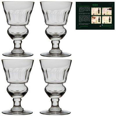 ALANDIA Absinthe Glasses Set of 4 | The Original | With Reservoir | Mouthblown Glass (not pressed)