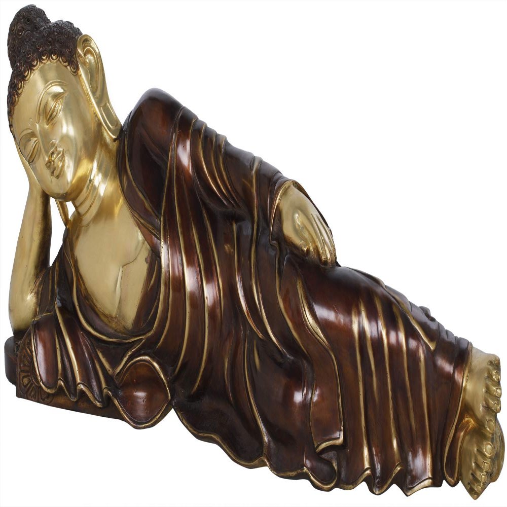 Exotic India Mahaparinirvana Buddha (Tibetan Buddhist) - Brass Statue