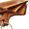 Acacia Charcuterie Board with Natural Live Edge & Handle - Wood Cheese Board - Decorative Wooden Serving & Cutting Board - Housewarming, Mothers Day, New Home & Wedding Gifts (18 x 8) view 4