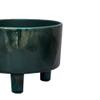 Ivyline Pisa Premium Glaze Bowl Ceramic Planter on Legs - Emerald - Premium Quality, UV Stable & Waterproof Indoor Decorative Flower Pot - H14cmxD19cm view 3
