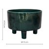 Ivyline Pisa Premium Glaze Bowl Ceramic Planter on Legs - Emerald - Premium Quality, UV Stable & Waterproof Indoor Decorative Flower Pot - H14cmxD19cm view 4