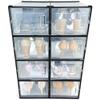 OnDisplay Clik Stackable Interlocking Shoe Box System (Medium Clear/Black, Set of 8) view 3