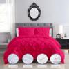 100% Organic Cotton Duvet Cover Set, 1 Duvet Cover and 2 Pillowcases, Buttery Soft, Cooling, Eco Friendly, Breathable, 800 Thread Count, Durable pintuck Comforter cover (Hot Pink, California King) view 2