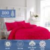 100% Organic Cotton Duvet Cover Set, 1 Duvet Cover and 2 Pillowcases, Buttery Soft, Cooling, Eco Friendly, Breathable, 800 Thread Count, Durable pintuck Comforter cover (Hot Pink, California King) view 3