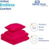 100% Organic Cotton Duvet Cover Set, 1 Duvet Cover and 2 Pillowcases, Buttery Soft, Cooling, Eco Friendly, Breathable, 800 Thread Count, Durable pintuck Comforter cover (Hot Pink, California King) view 4